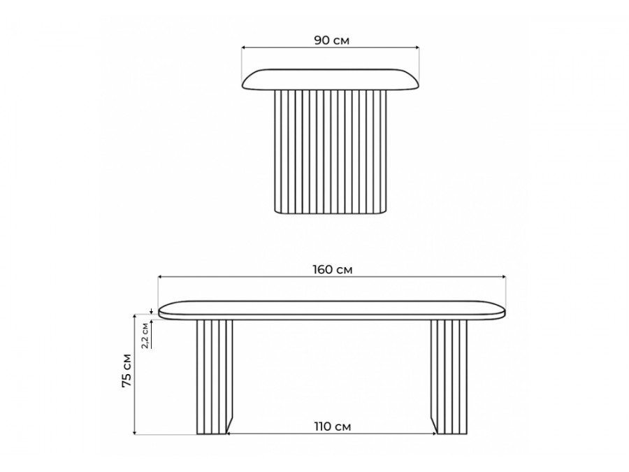 Бавария B 160 х 90 белая пленка шагрень / черный