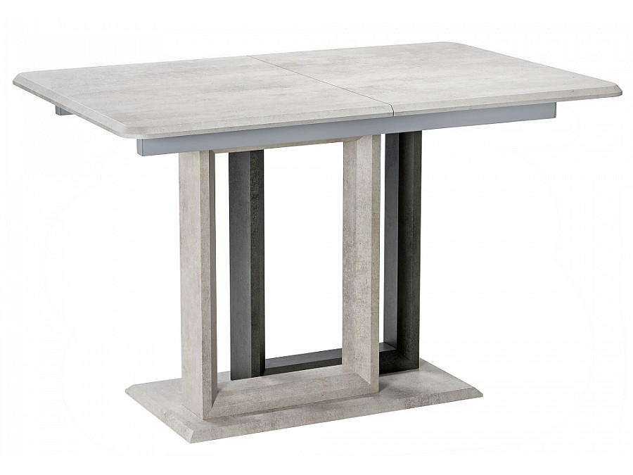 Стол деревянный Санса 120(160)х80х76 камень темный / камень светлый