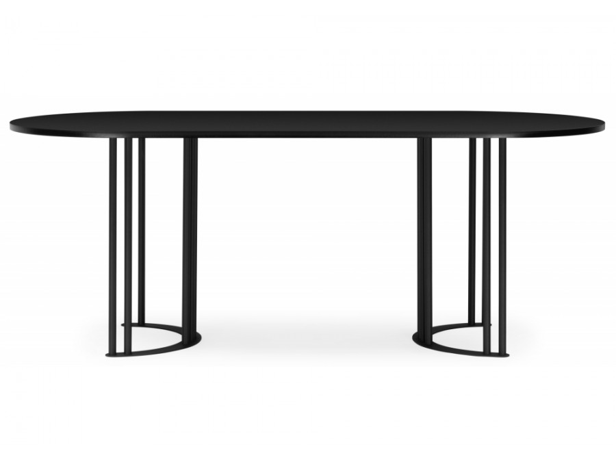 Хьюго О 180 х 90 черная шагрень пленка / черные ноги