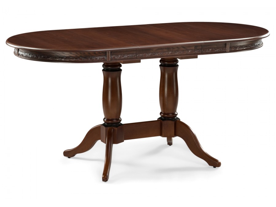 Стол деревянный Кантри 120 орех с коричневой патиной