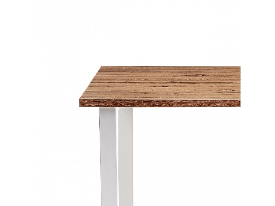 Стол деревянный Лота Лофт 120х74х75 25 мм дуб вотан / матовый белый