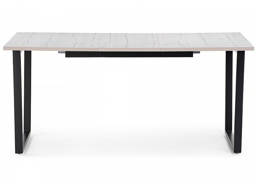 Стол деревянный раскладной Лота Лофт 120(160)х75х75 25 мм черный матовый / юта