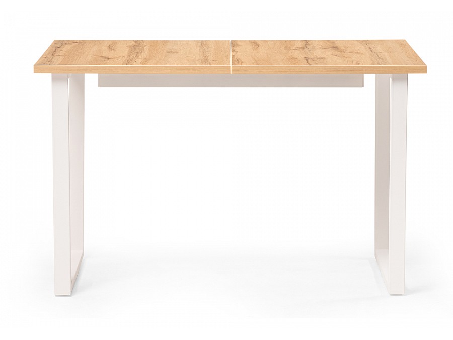 Стол деревянный Лота Лофт 120(160)х75х75 25 мм дуб вотан / белый матовый