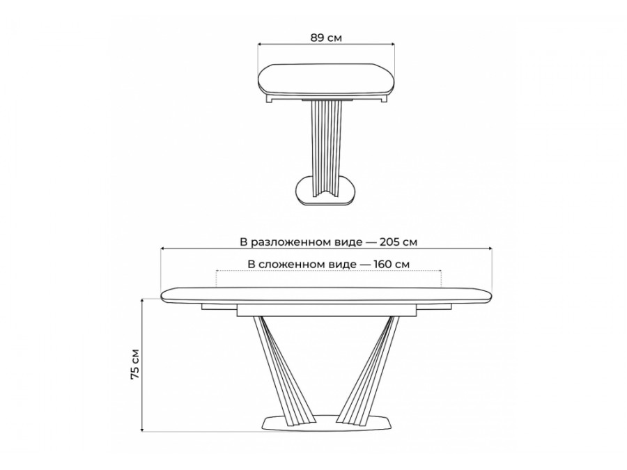 Вейл 160(205)х89 белый мрамор snow white / черный
