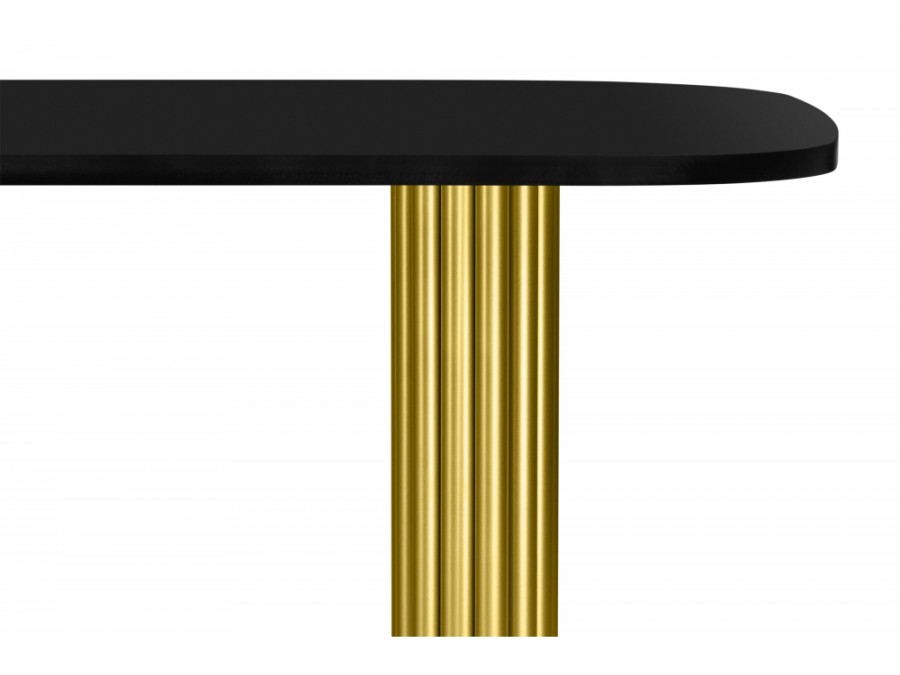 Бавария B 180 х 90 черная пленка шагрень / золото