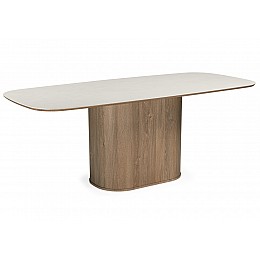Эллипсо 200х90 light grey / дуб американский