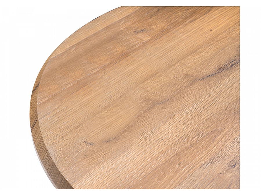 Стол деревянный Абилин 90 дуб вотан / черный матовый