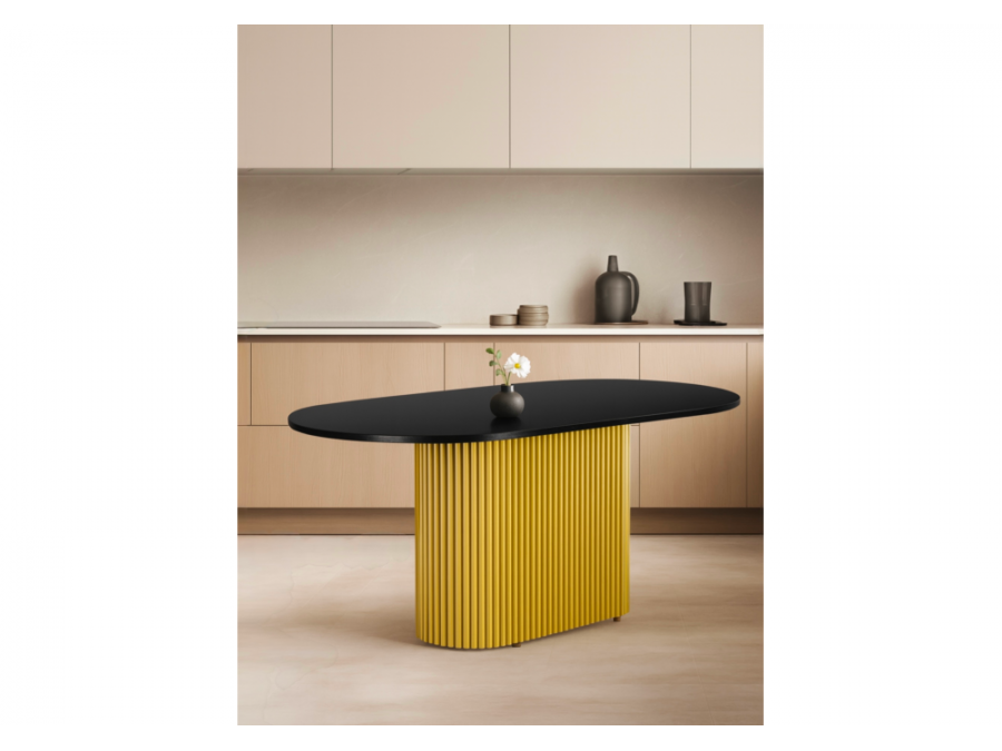 Барон О 160 х 90 черная пленка шагрень / золотые ноги