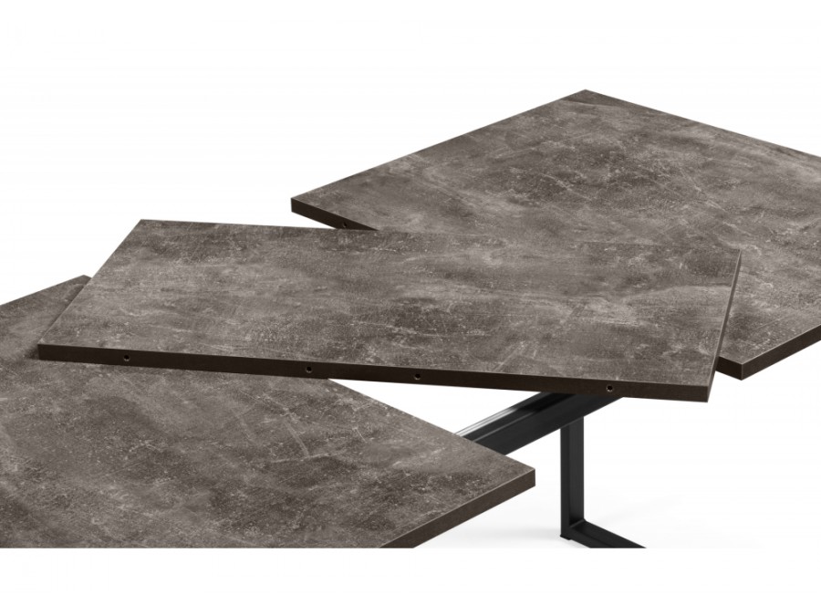 Лиман 117 (157) x 77 бетон темный / черный матовый