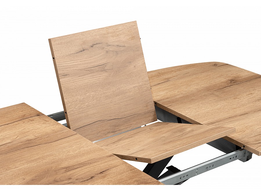 Кортез 116(160)x77 раздвижной дуб табачный / черный