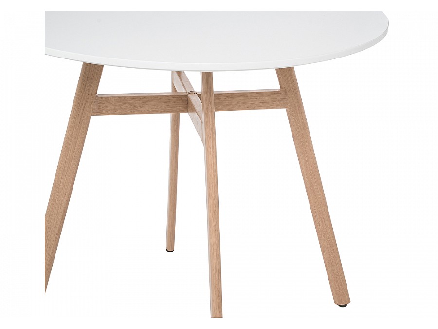 Стол деревянный Skandi 80х73 белый