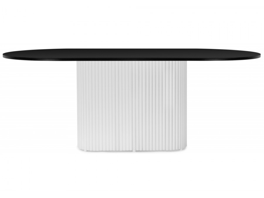 Барон О 200 х 90 черная пленка шагрень / белые ноги