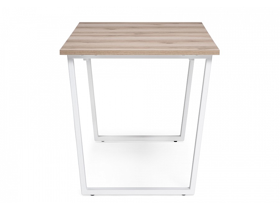 Стол деревянный Лота Лофт 120(160)х75х75 25 мм дуб делано светлый / матовый белый