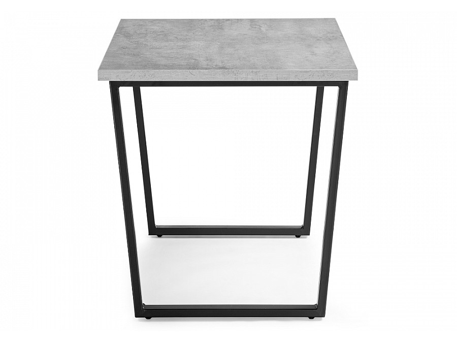 Стол деревянный Лота Лофт 140х80х75 25 мм черный матовый / бетон
