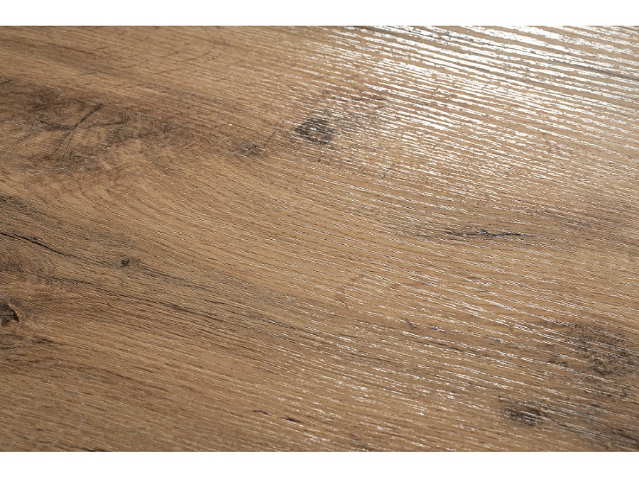 Стол деревянный Лота Лофт 140(180)х80х74 25 мм дуб вотан / матовый черный