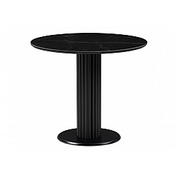 Керамический стол Кэмерон 90х90х75 черный мрамор shakespeare black / черный