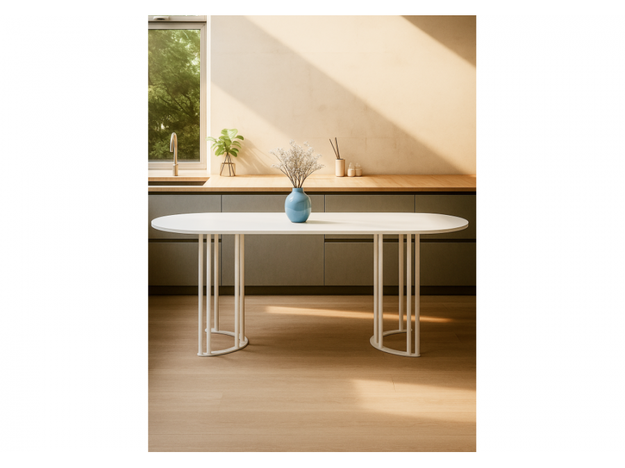 Хьюго О 200 х 90 белая шагрень пленка / белые ноги