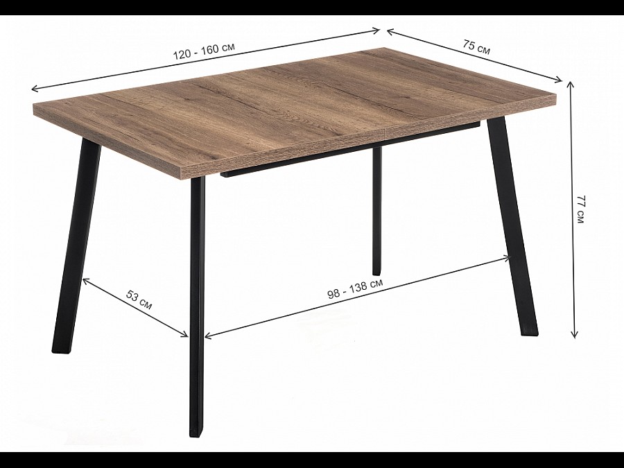 Цефей дуб галифакс / черный матовый