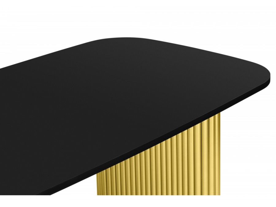 Бавария B 200 х 90 черная пленка шагрень / золото