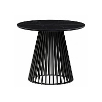 Керамический стол Нэнси 90х90х75 черный мрамор shakespeare black / черный