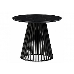 Керамический стол Нэнси 90х90х75 черный мрамор shakespeare black / черный