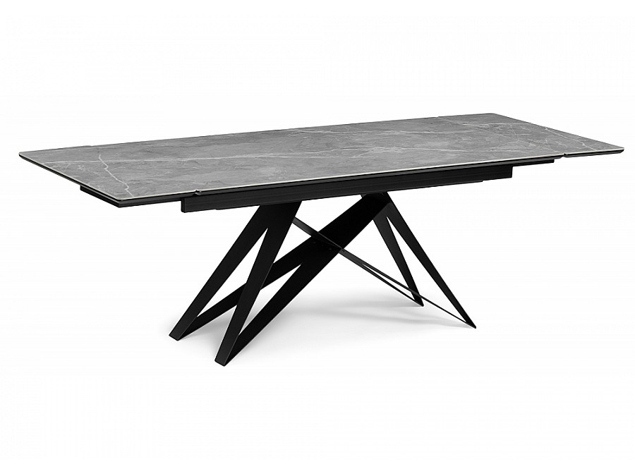 Блэкберн 160(220)х89 серый мрамор larka grey / черный