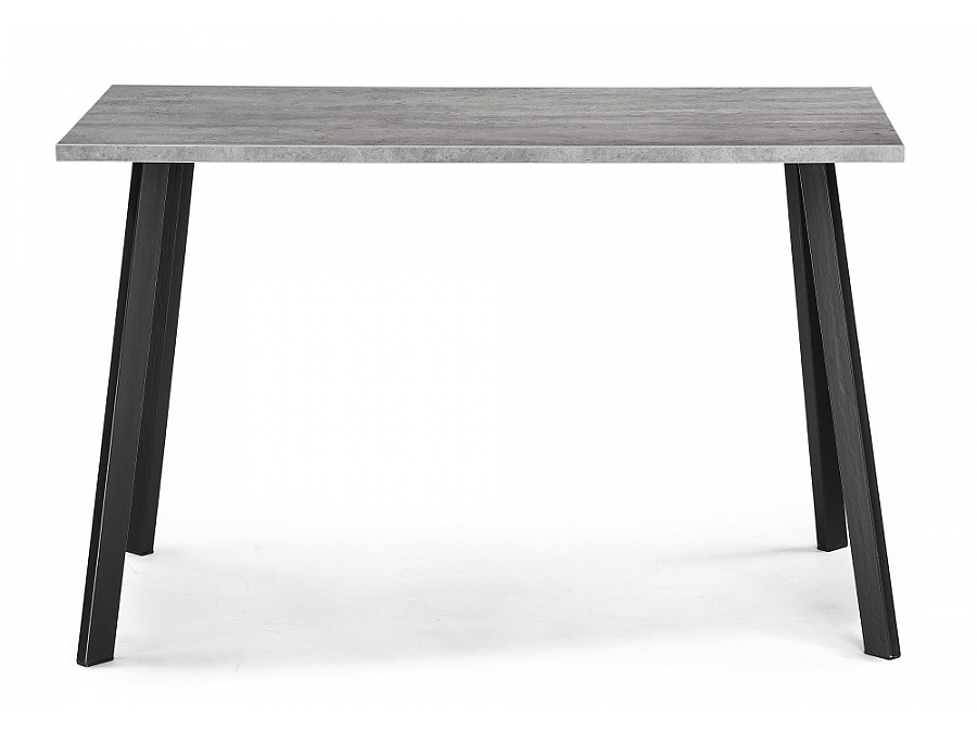 Стол деревянный Тринити Лофт 120х60х75 25 мм бетон / матовый черный
