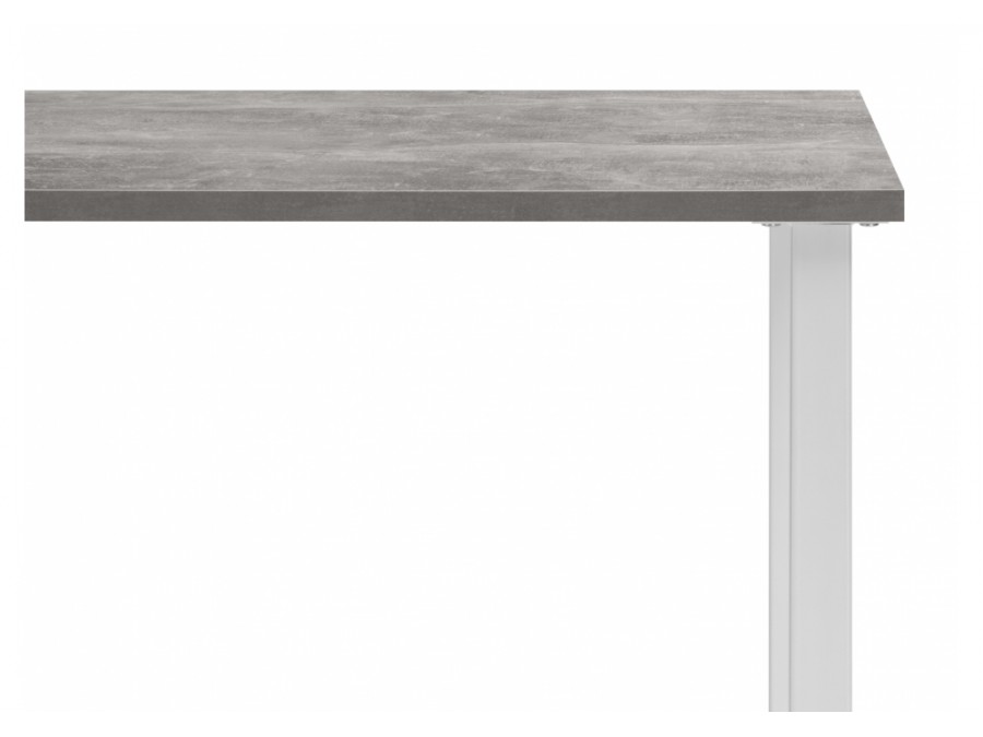 Лиман 117 x 77 бетон светлый / белый матовый