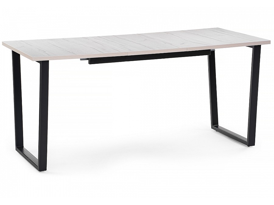 Стол деревянный раскладной Лота Лофт 120(160)х75х75 25 мм черный матовый / юта