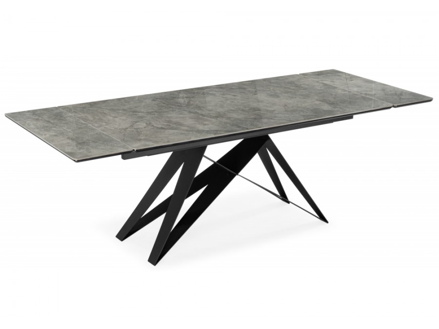 Блэкберн 160(220)х89 серый мрамор baolai / черный