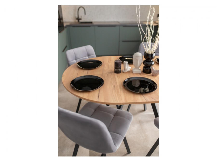 Курт 90 / 130 дуб крафт золотой / черный матовый