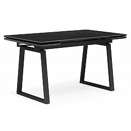 Керамический стол Джек 140(200)х80 черный мрамор shakespeare black / черный