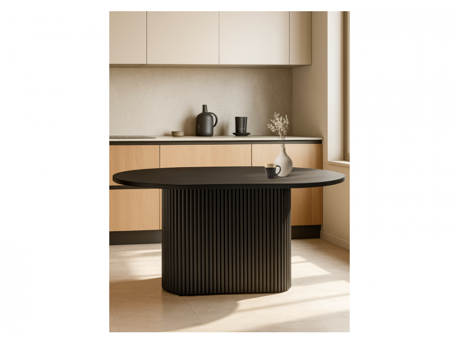 Барон О 160 х 90 черная пленка шагрень / черные ноги