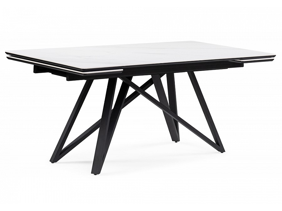 Вилсон 160(220)х89х75 белый мрамор snow white / черный