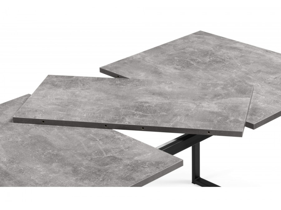 Лиман 117 (157) x 77 бетон светлый / черный матовый