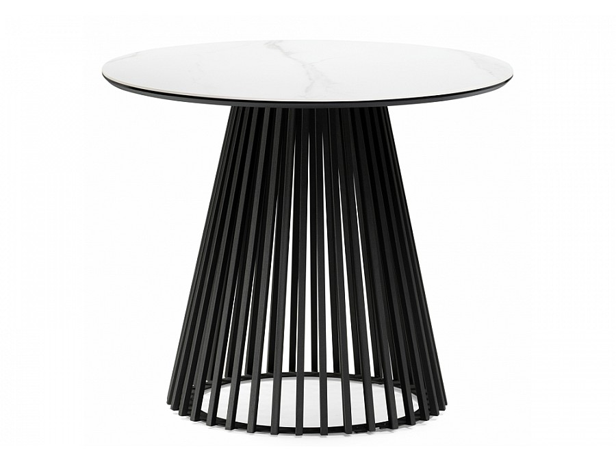 Нэнси 90х90х75 белый мрамор / черный