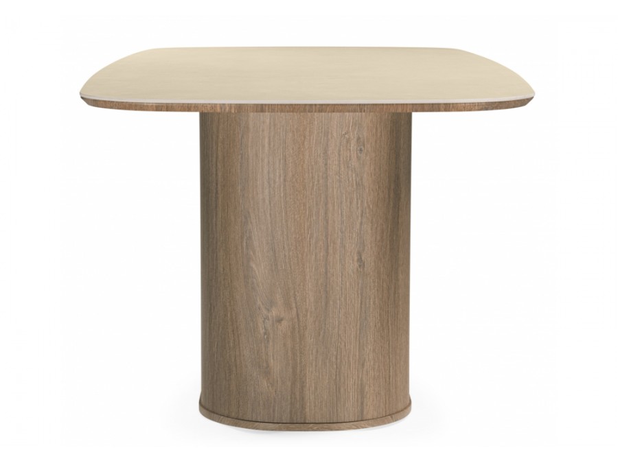 Эллипсо 200х90 okara light yellow / дуб американский