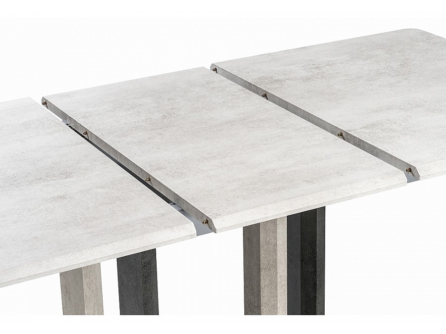 Стол деревянный Санса 120(160)х80х76 камень темный / камень светлый