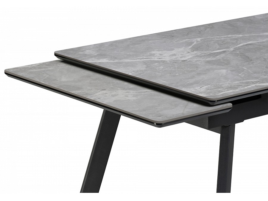 Норман 140(200)х80 серый мрамор larka grey / черный