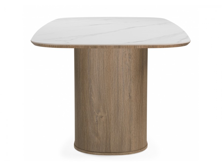 Эллипсо 200х90 snow white / дуб американский