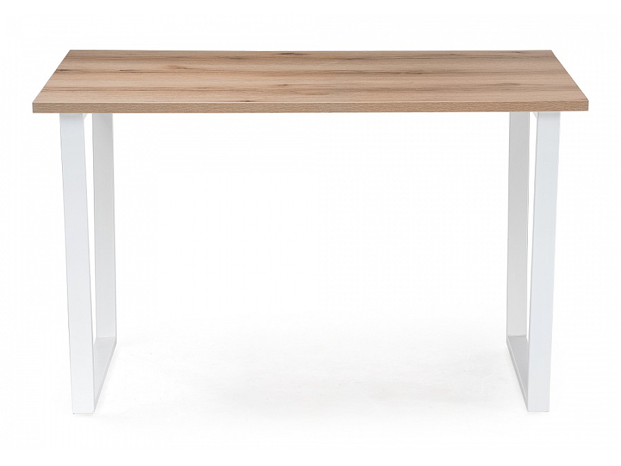 Стол деревянный Лота Лофт 140х80х75 25 мм матовый белый / дуб делано светлый