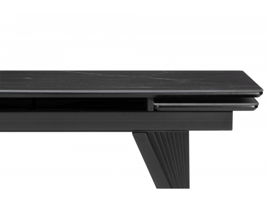 Вейв 160(220)х89 черный мрамор shakespeare black / черный