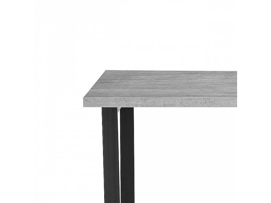 Стол деревянный Лота Лофт 140х80х75 25 мм черный матовый / бетон