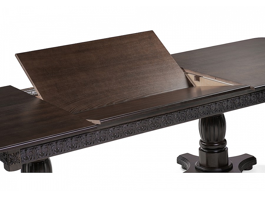 Стол деревянный Морнит 220(320)х110 орех темный / орех