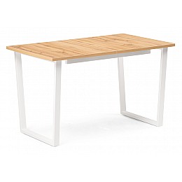 Стол деревянный Лота Лофт 120(160)х75х75 25 мм дуб вотан / белый матовый