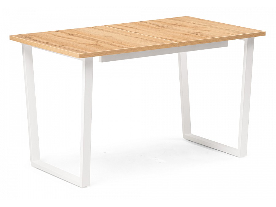 Стол деревянный Лота Лофт 120(160)х75х75 25 мм дуб вотан / белый матовый