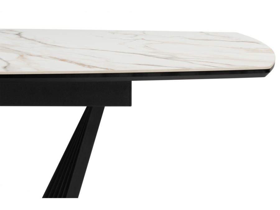 Вейл 160(205)х89 gilt white / черный