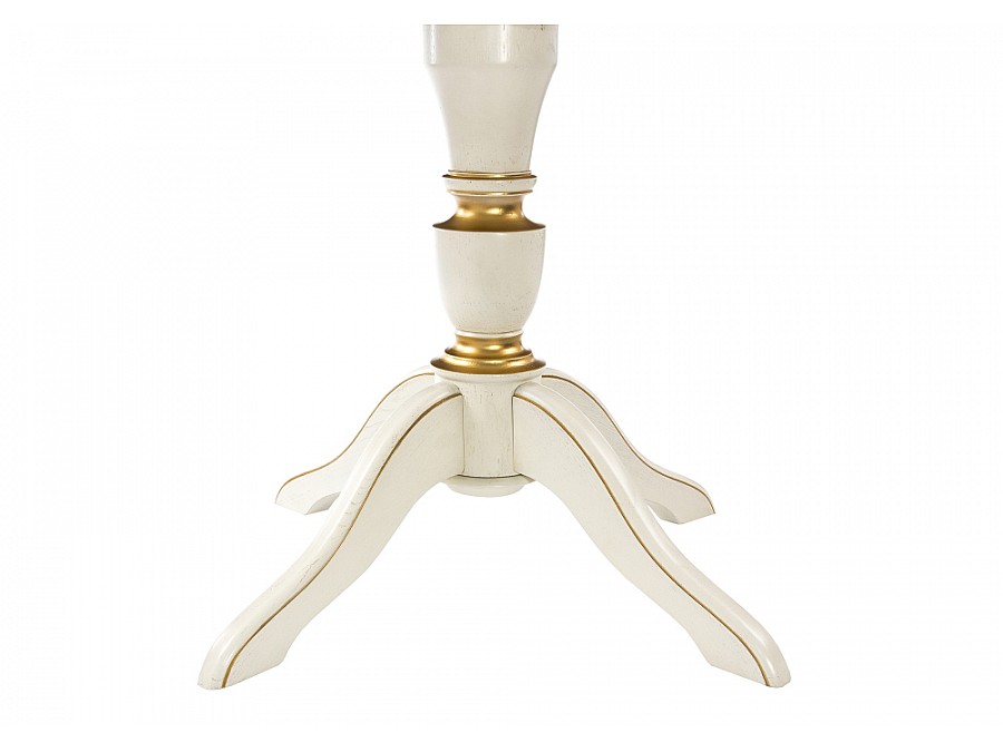 Стол деревянный Arno 106(141)х75х76 молочный патина