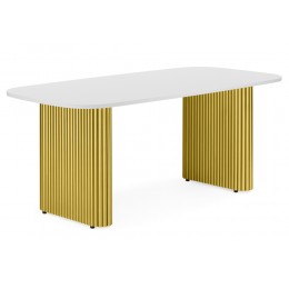 Бавария B 160 х 90 белая пленка шагрень / золото