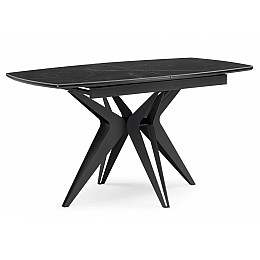 Керамический стол Риполь 140(180)х80 черный мрамор shakespeare black / черный